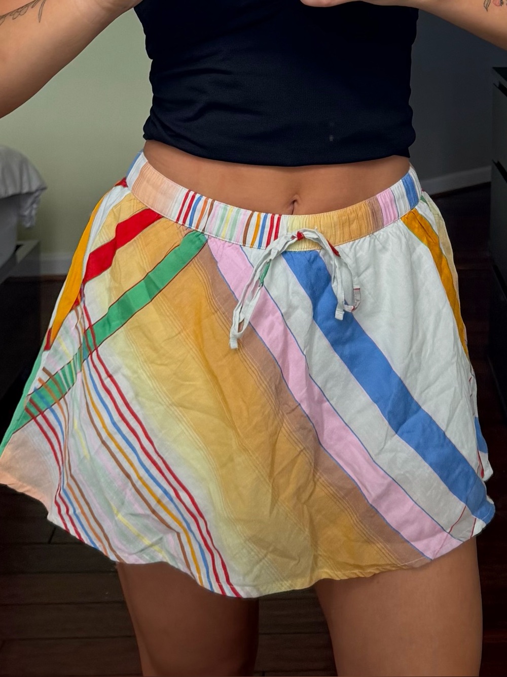 Abercrombie Striped Colorful Skort